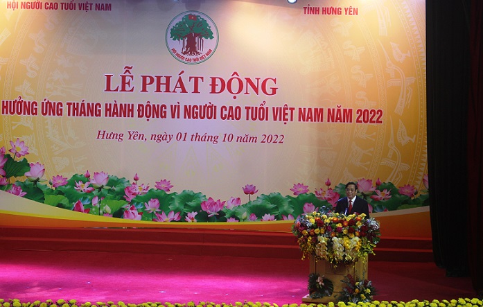 Diễn văn khai mạc của Chủ tịch Hội Người Cao tuổi Việt Nam tại Lễ phát động hưởng ứng Tháng hành động vì người cao tuổi Việt Nam năm 2022